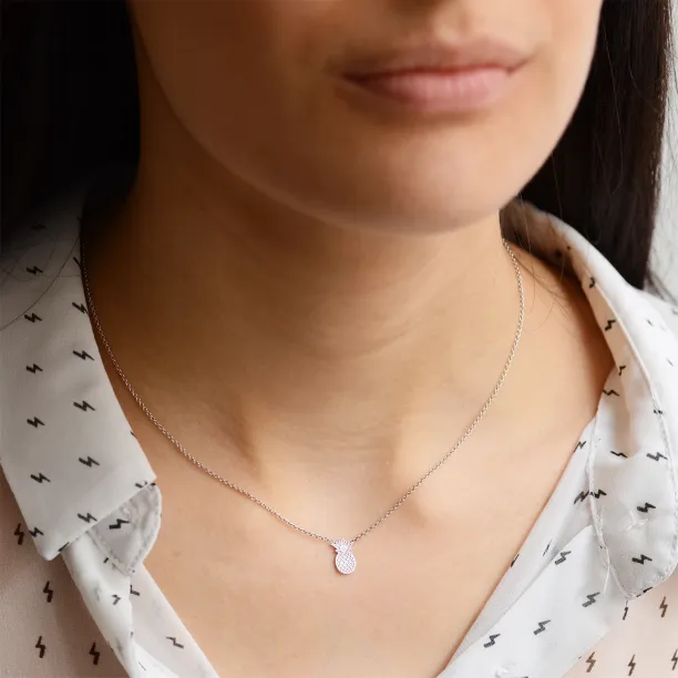 Authentic golden pendant with a pineapple shape with VINI diamond Image