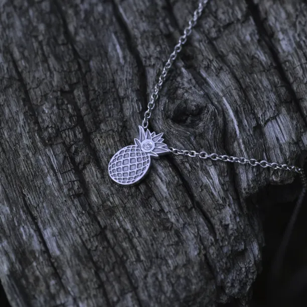 Authentic golden pendant with a pineapple shape with VINI diamond Image