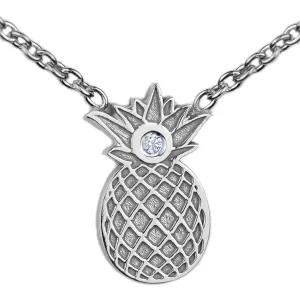 Authentic golden pendant with a pineapple shape with VINI diamond Thumbnail
