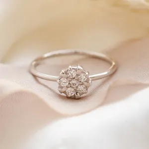 GRAC silver flower shape ring Thumbnail