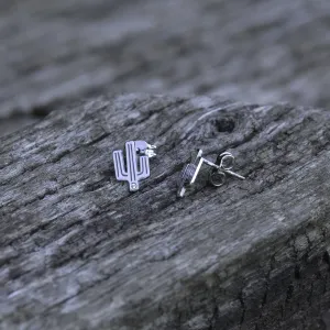 KOVE Cactus authentic silver diamond earrings Thumbnail