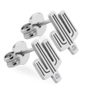KOVE Cactus authentic silver diamond earrings Thumbnail