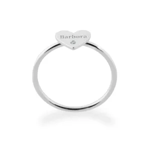 BELE name silver diamond ring Thumbnail