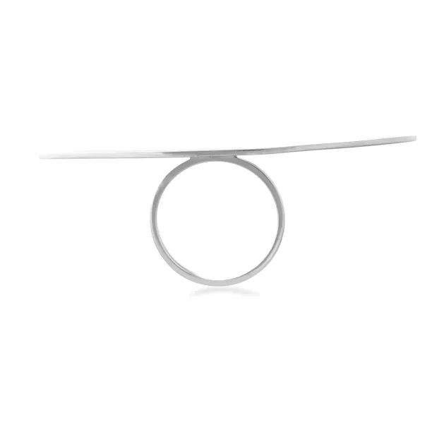 Atypical silver ring Donna - with a diamond Image