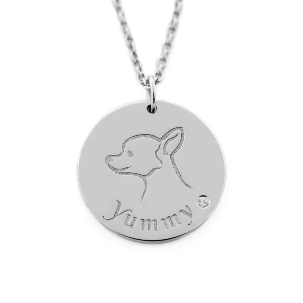 YUM silver pendant with diamond for the pet lovers Image