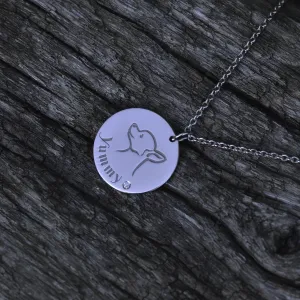 YUM silver pendant with diamond for the pet lovers Thumbnail