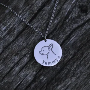 YUM silver pendant with diamond for the pet lovers Thumbnail