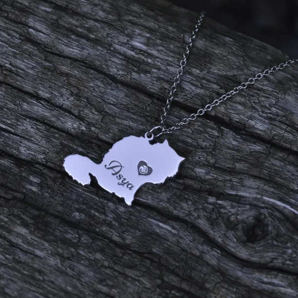 MUYA cat shape silver pendant Image
