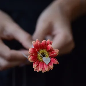 JENI silver diamond pendant with your name carved on Thumbnail