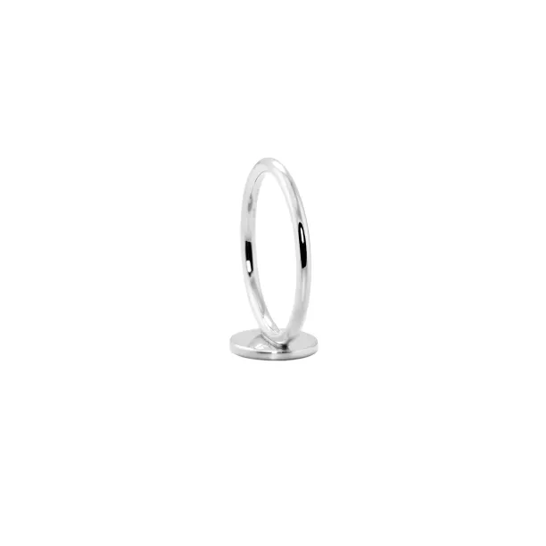 Silver minimalistic ring with a diamond BERY Image
