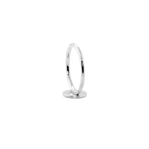 Silver minimalistic ring with a diamond BERY Thumbnail
