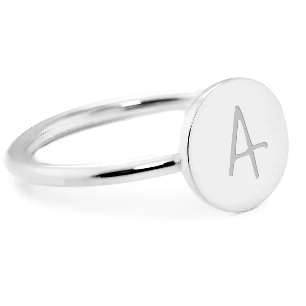 Silver minimalistic ring with a diamond BERY Image