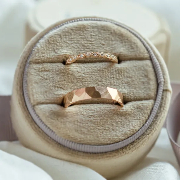 Gold diamond wedding rings LATI Image