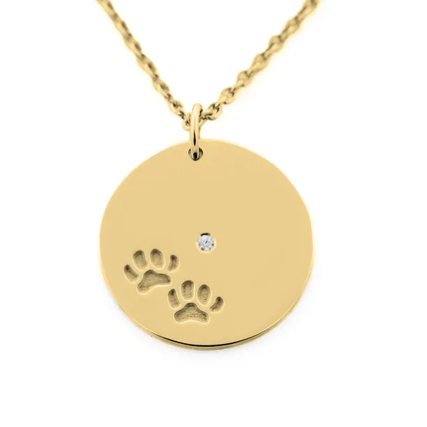 MORI golden pendant with dog traces Image