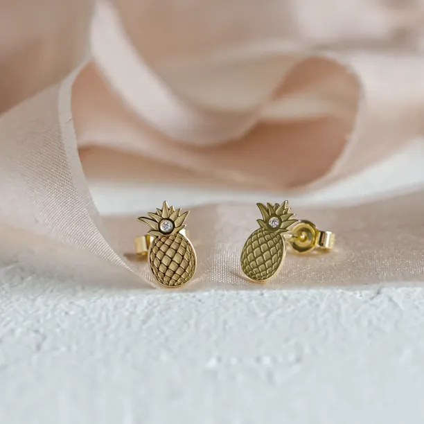 KATO fruity shape authentic gold diamond earrings Image