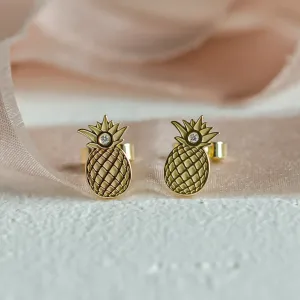 KATO fruity shape authentic gold diamond earrings Thumbnail