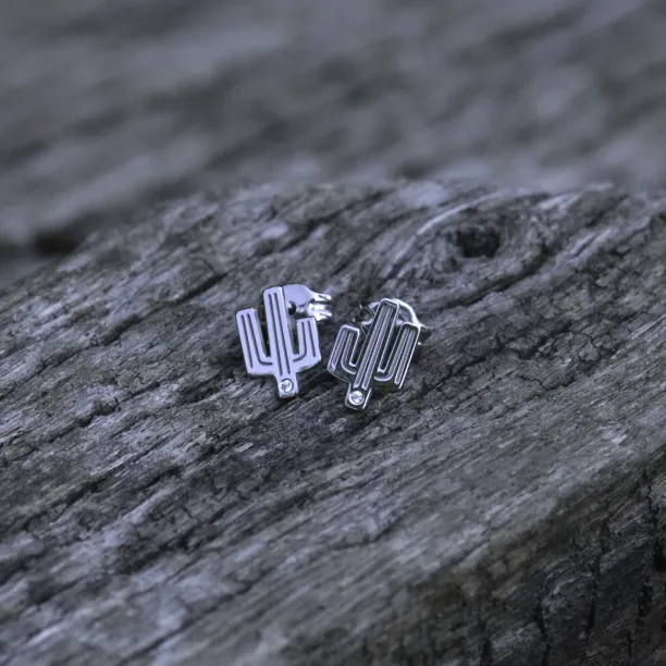 KOVE Cactus authentic gold diamond earrings Image