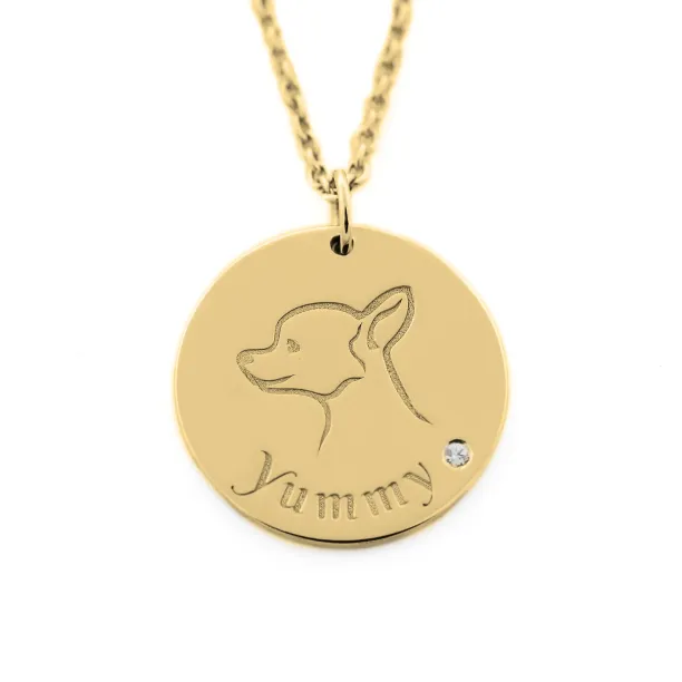 YUM gold diamond pendant for the pet lovers Image