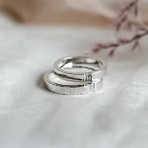 White gold wedding rings with a secret heart ADELIA  Thumbnail
