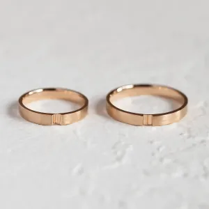 White gold wedding rings with a secret heart ADELIA  Thumbnail