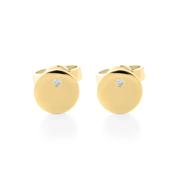 VIOLY gold and diamond stud earrings for everyday life Image