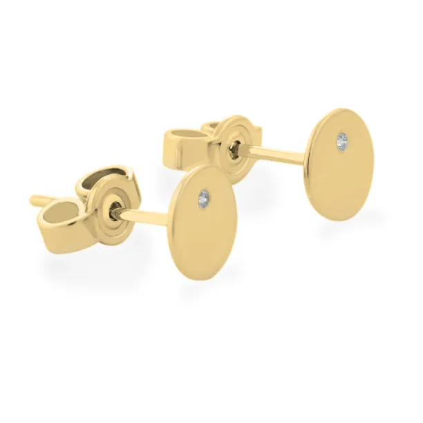 VIOLY gold and diamond stud earrings for everyday life Image