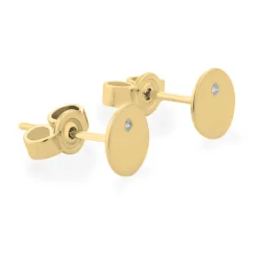 VIOLY gold and diamond stud earrings for everyday life Thumbnail