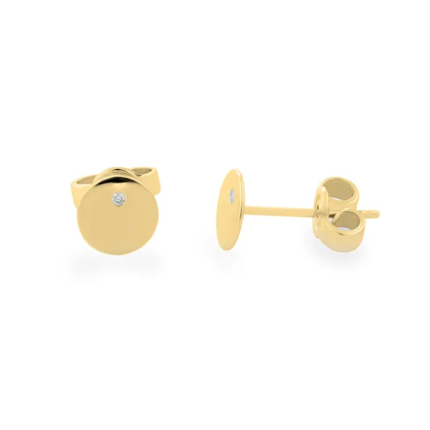 VIOLY gold and diamond stud earrings for everyday life Image