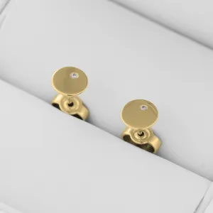 VIOLY gold and diamond stud earrings for everyday life Thumbnail