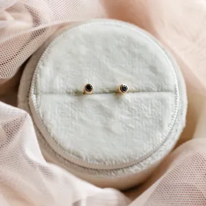 ANY Golden stud earrings with a black diamond Thumbnail