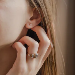 ANY Golden stud earrings with diamonds Thumbnail