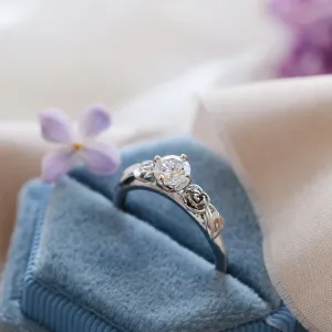 PENI gold moissanite engagement ring Thumbnail