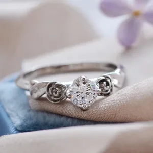 PENI gold moissanite engagement ring Thumbnail