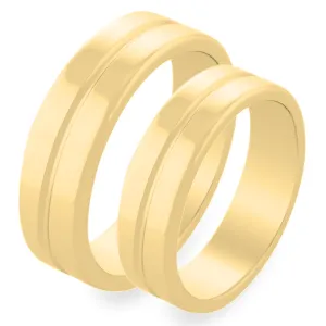 Simple gold wedding rings LAVINA Thumbnail