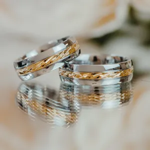 FIDES relief combination gold wedding rings Thumbnail