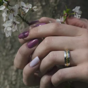 FIDES relief combination gold wedding rings Thumbnail