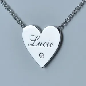 JENI gold diamond pendant with your name carved on Thumbnail