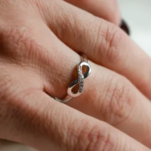 SALVIN infinity gold diamond ring Thumbnail