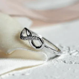 SALVIN infinity gold diamond ring Thumbnail