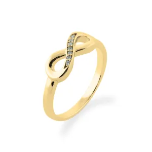 SALVIN infinity gold diamond ring Thumbnail