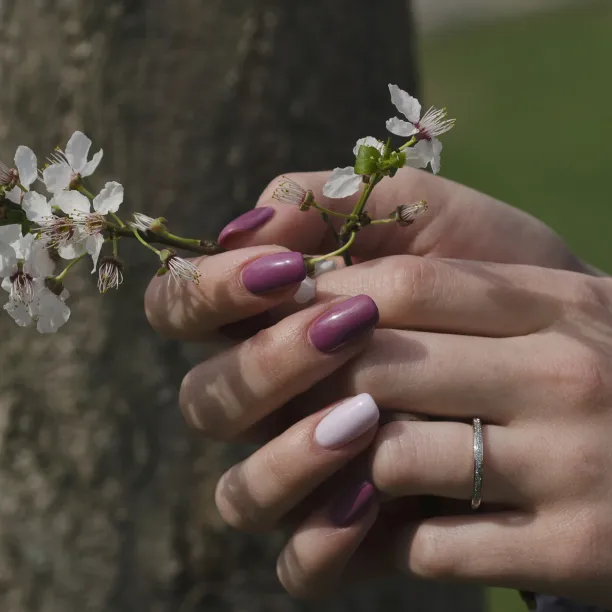 LIDE matte combination gold wedding rings Image