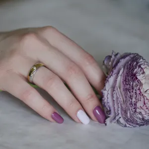 IFE combination gold diamond wedding rings Thumbnail