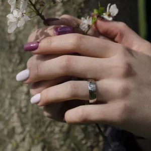 ELIS combination gold diamond wedding rings Thumbnail