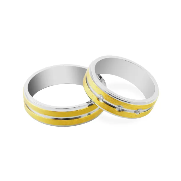 NORRE combination gold diamond wedding rings Image