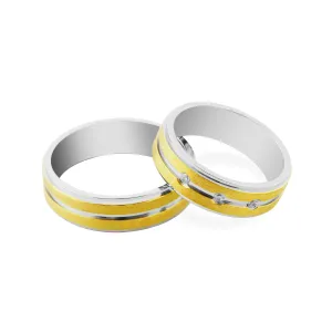 NORRE combination gold diamond wedding rings Thumbnail