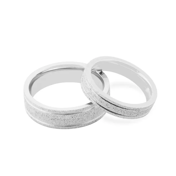 LOJA matte gold wedding rings Image