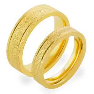 LOJA matte gold wedding rings Thumbnail