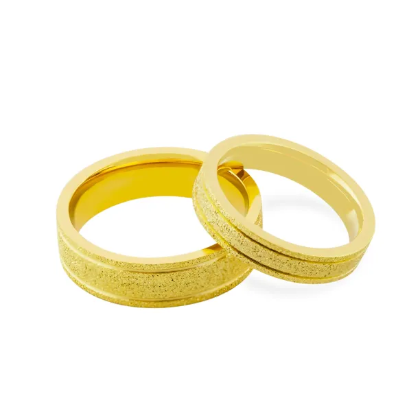 LOJA matte gold wedding rings Image