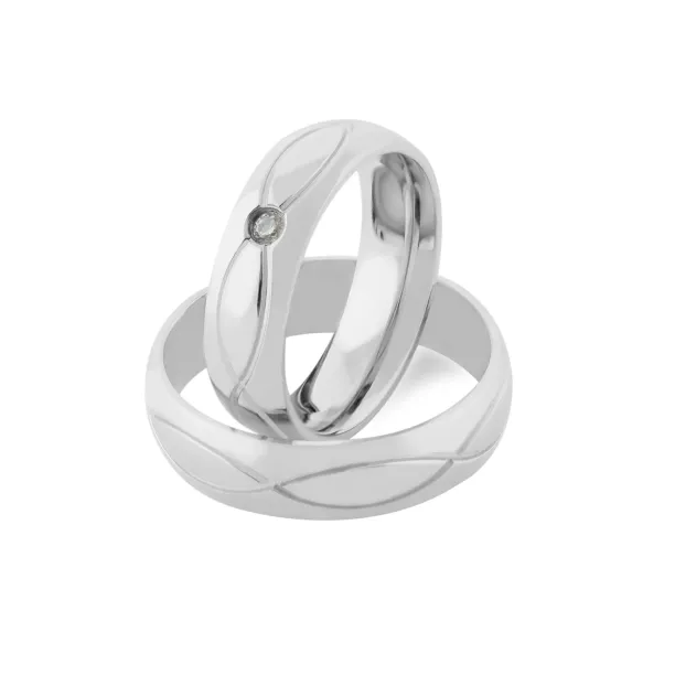 HERA gold diamond wedding rings Image