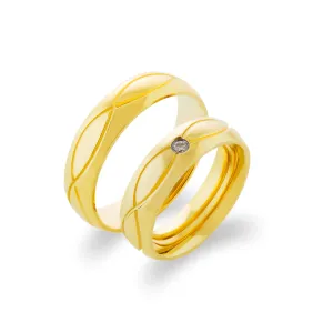 HERA gold diamond wedding rings Thumbnail